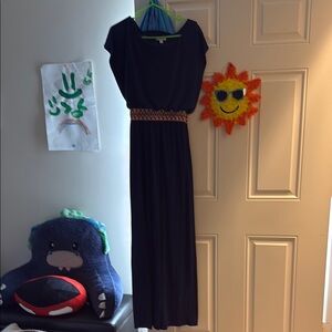 Charming Charlie Blue Sleeveless Maxi Gown